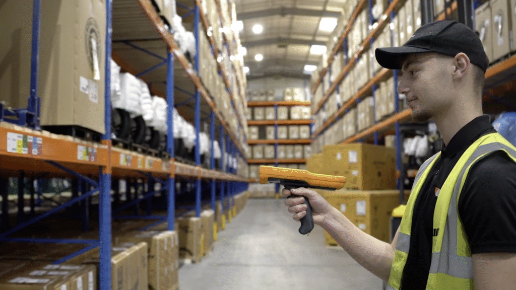 WMB employee scanning