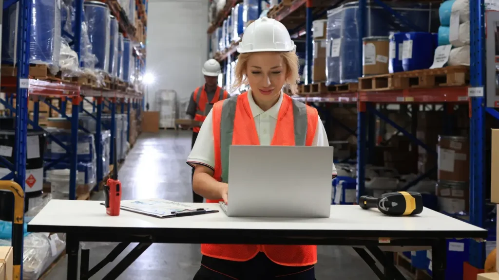 Warehouse worker excited about stock rotation