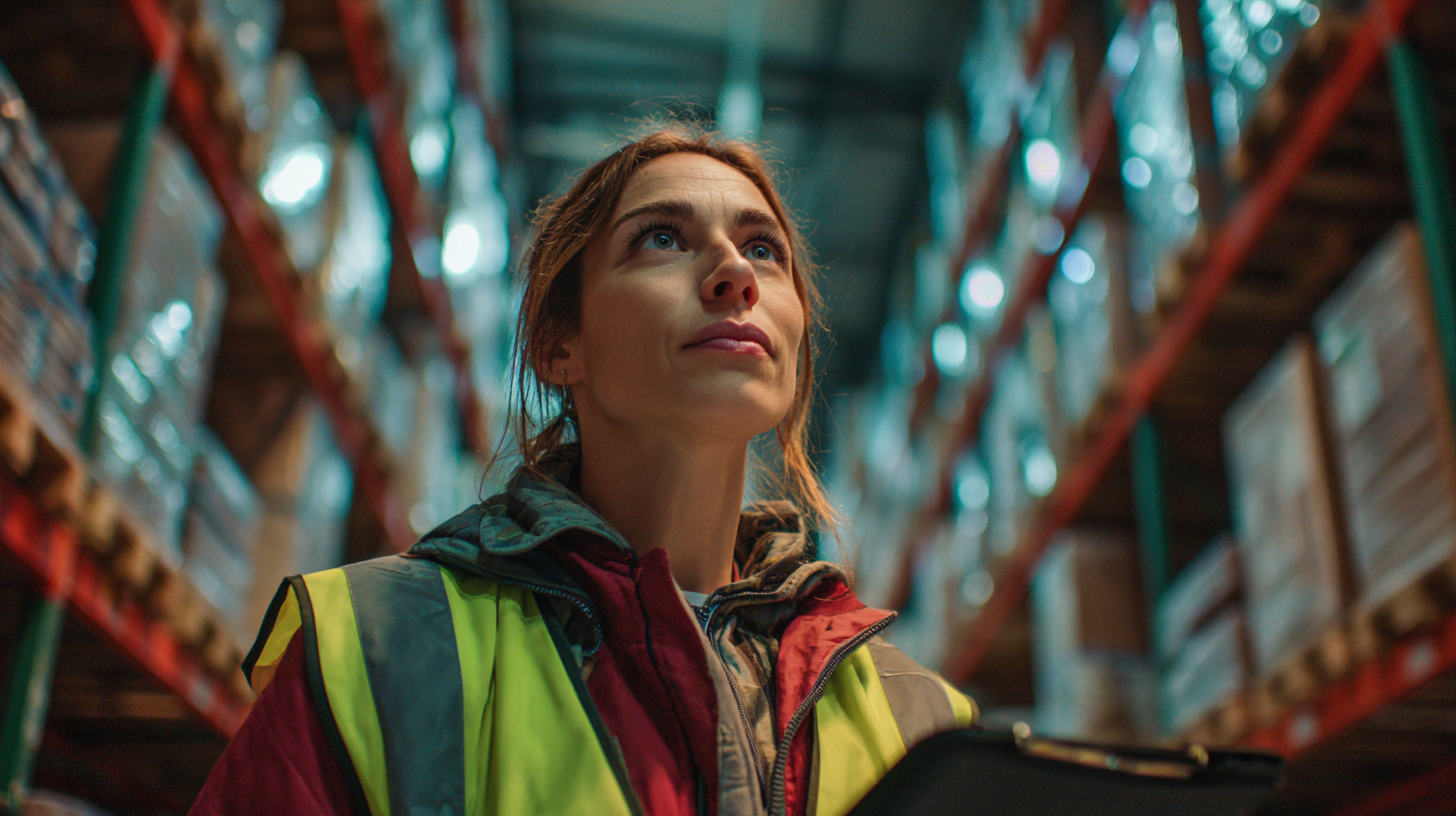 Warehouse manager oversees scanner-led putaway with system-suggested locations.