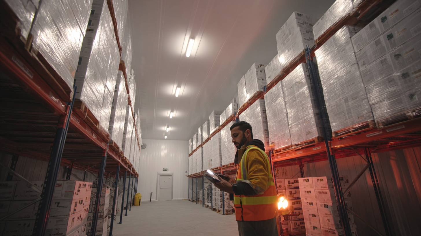 Warehouse manager confirms correct chilled bay via on-gun temperature-zone prompts.