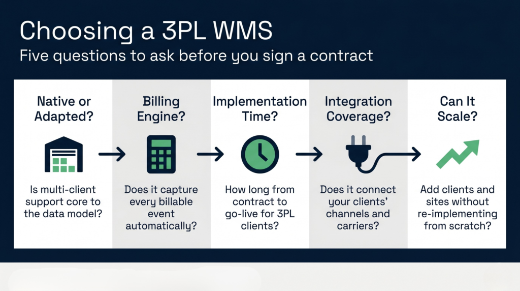 Five-step checklist for choosing the right wms for a 3pl operation | clarus wms Five-step checklist for choosing the right wms for a 3pl operation