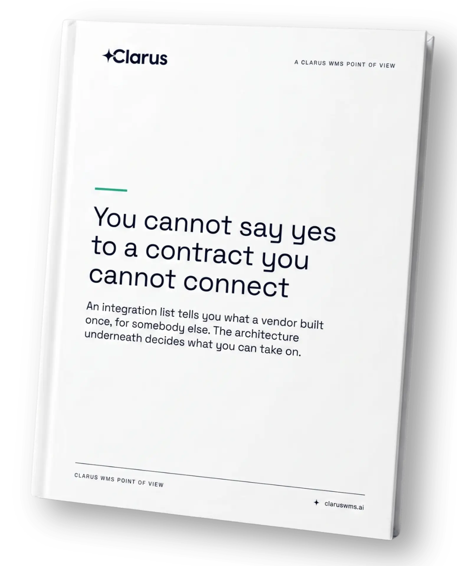Clarus pov integrations ebook 3d mock up book